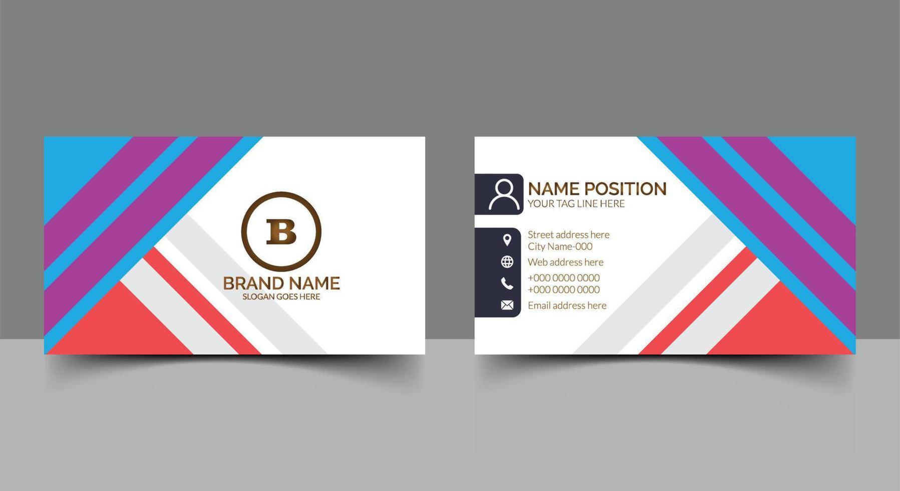 Modern business card template vector