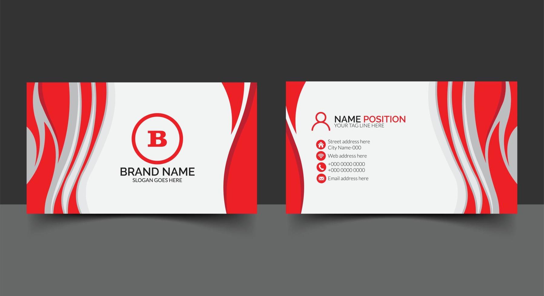 Modern business card template design vector