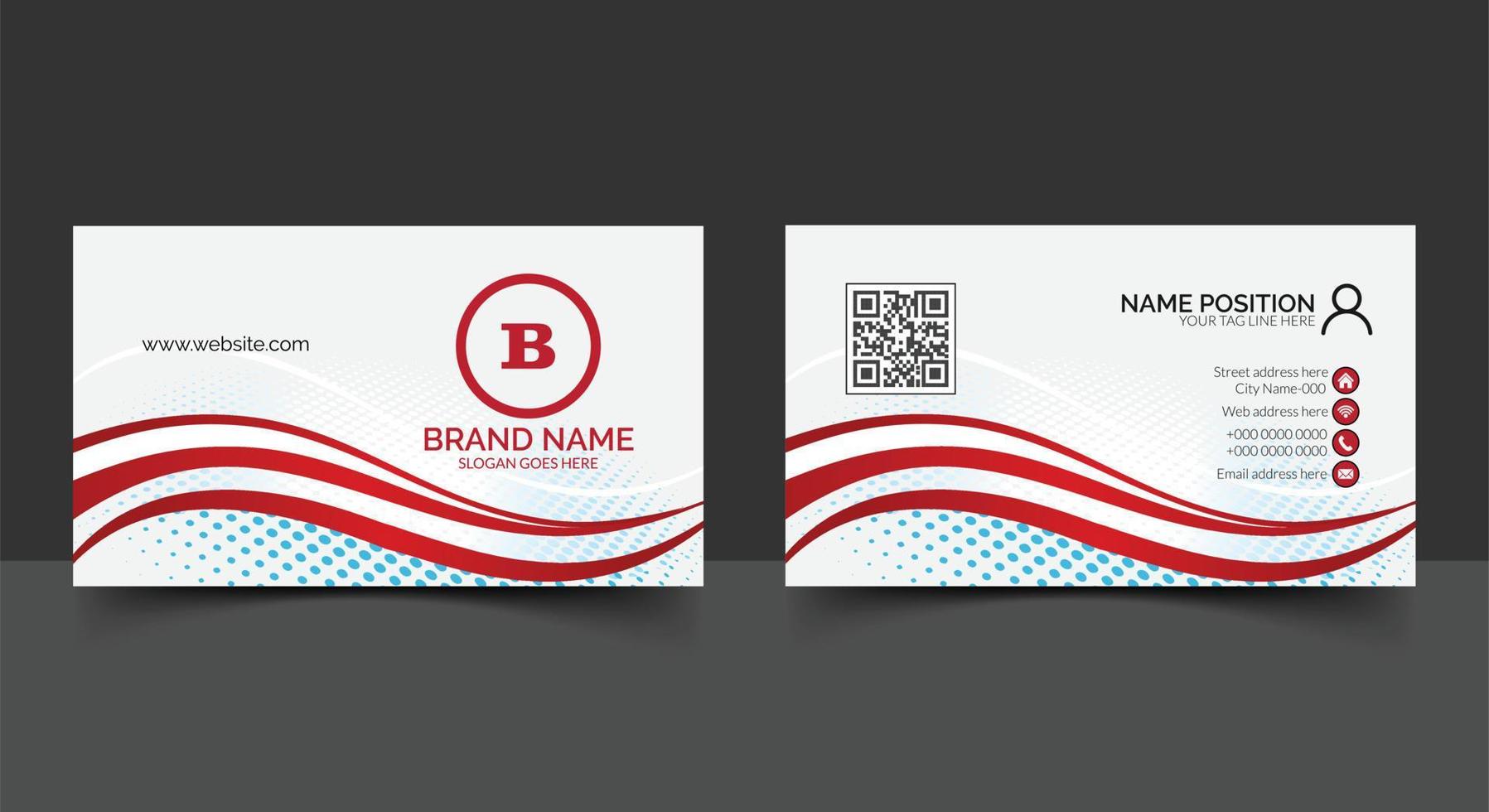 Modern business card template vector