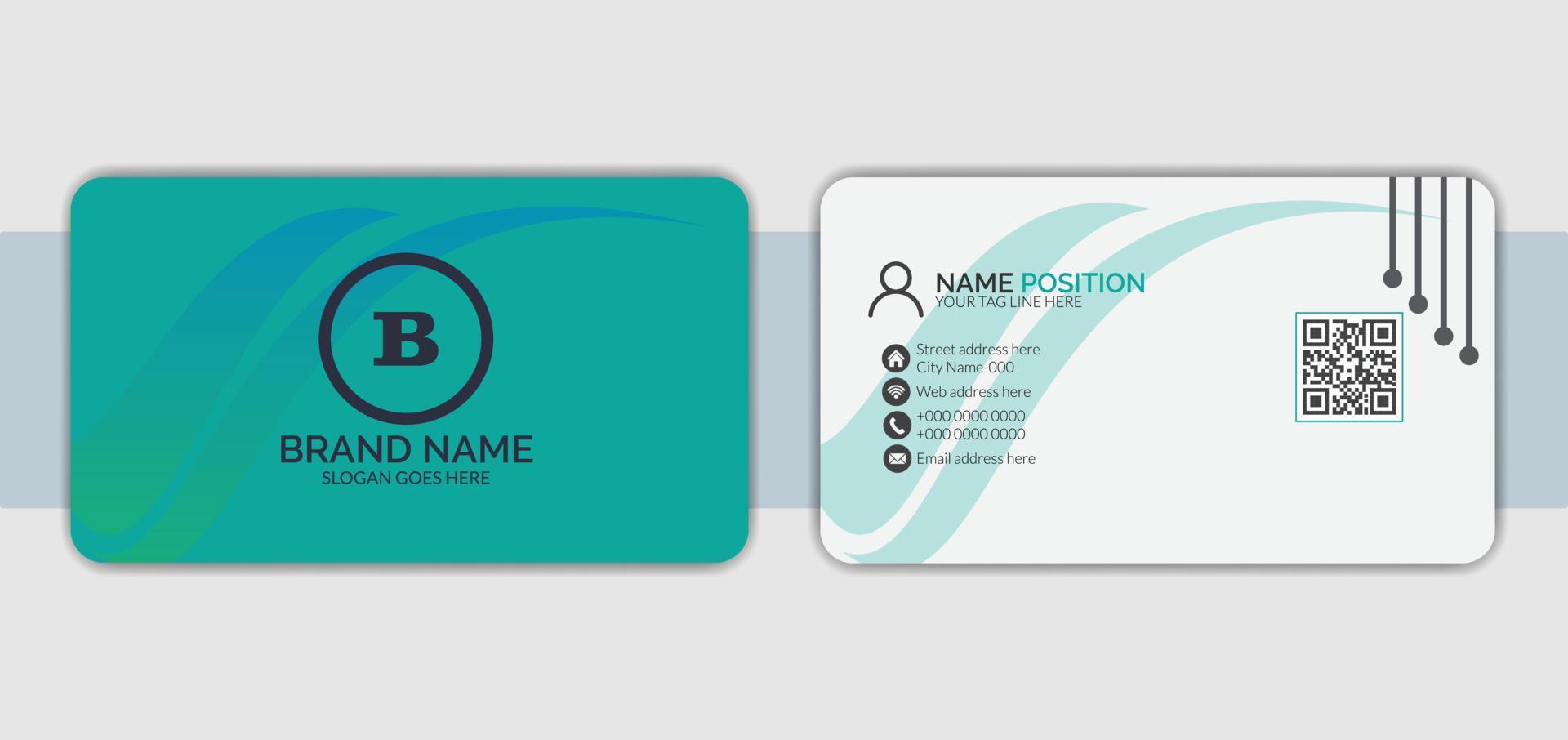 Modern business card template design vector