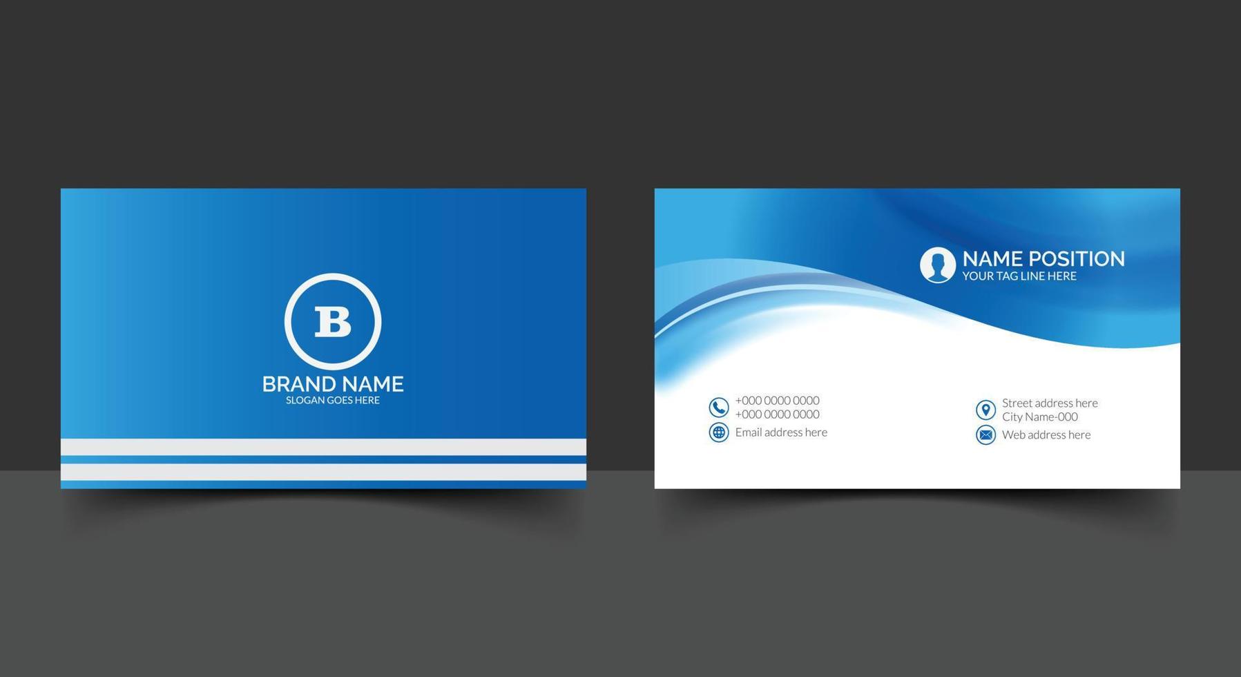 Modern business card template design vector