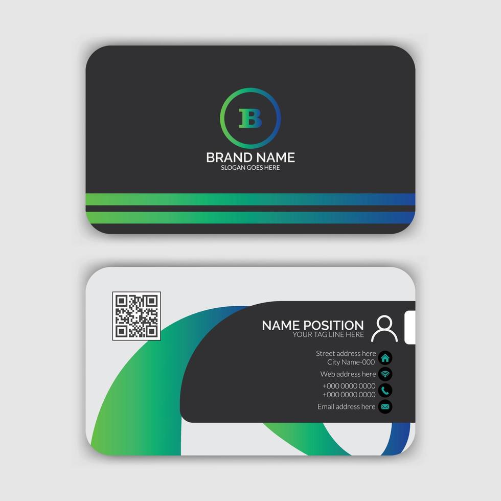 Modern business card template design vector