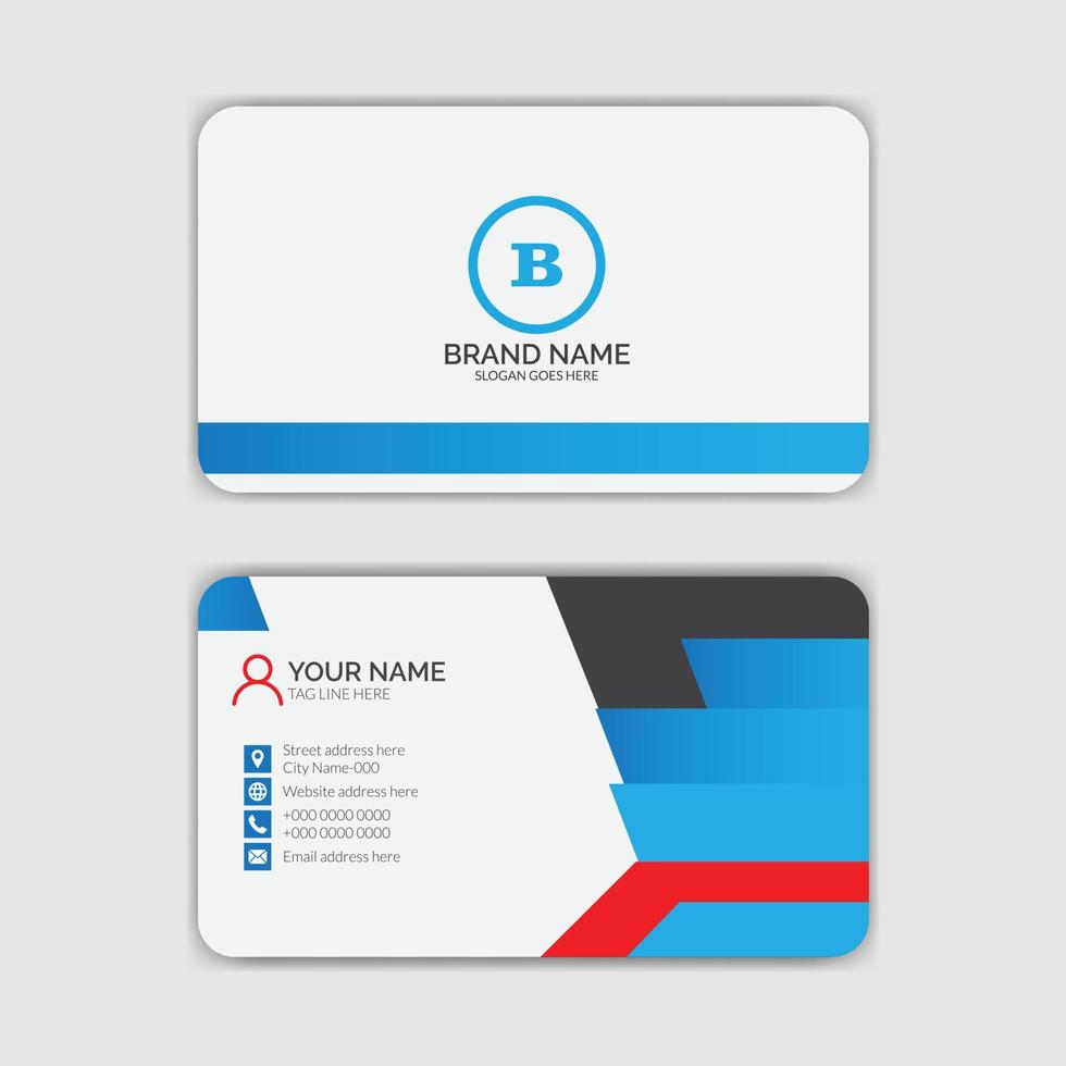 Modern business card template design vector
