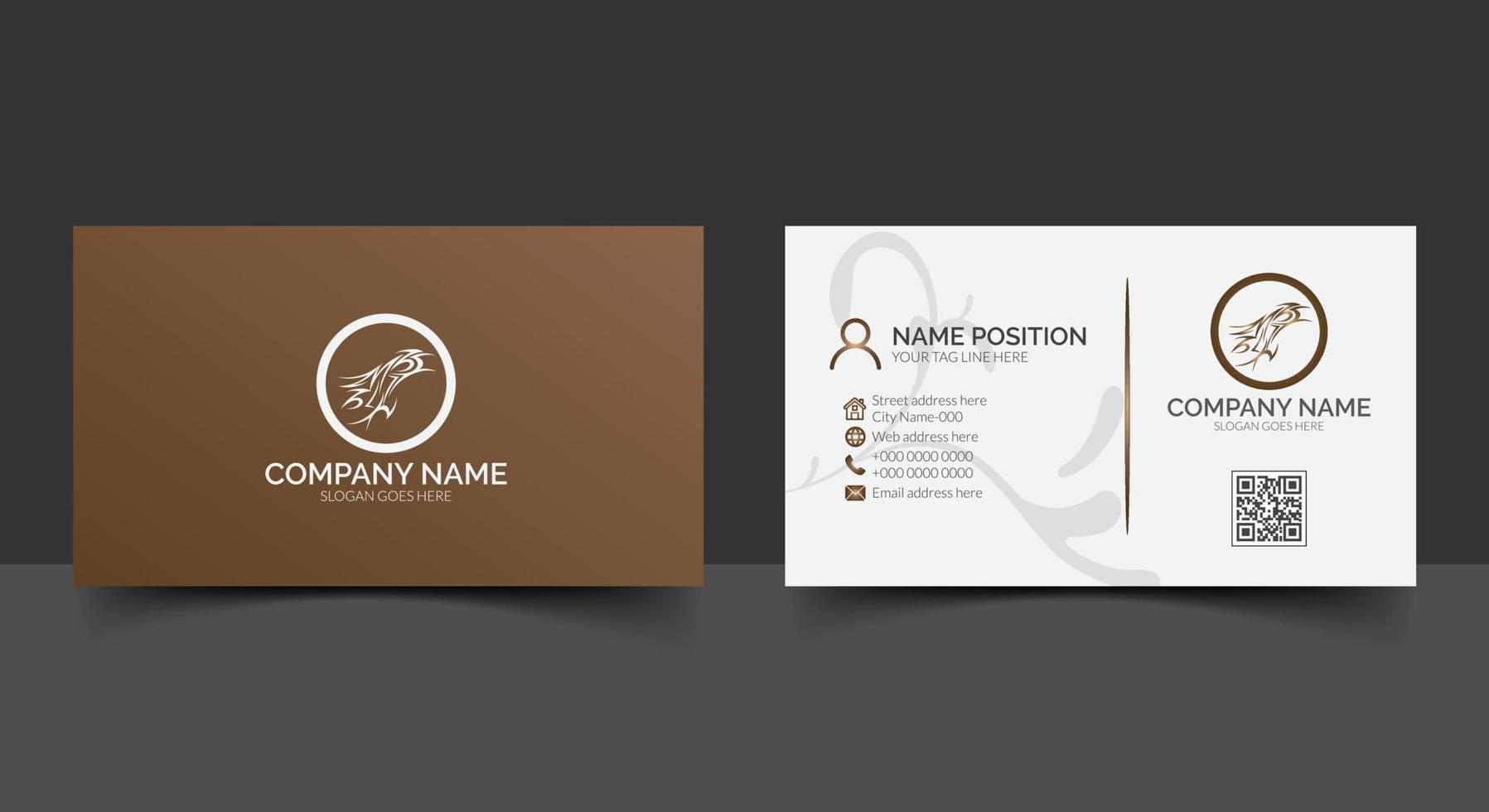 Corporate business card template vector