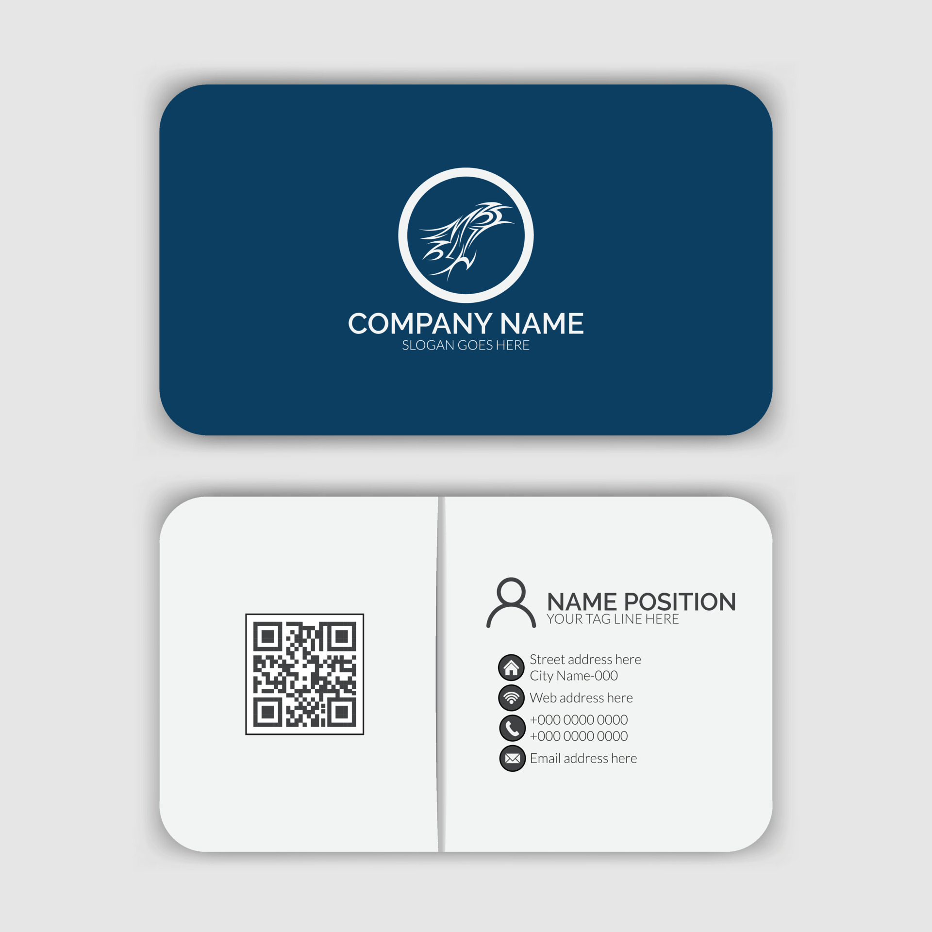 Simple visiting card template design 21788524 Vector Art at Vecteezy