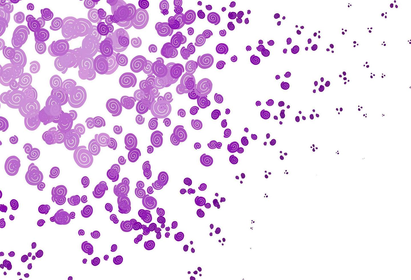 Light Purple vector background with bubble shapes.