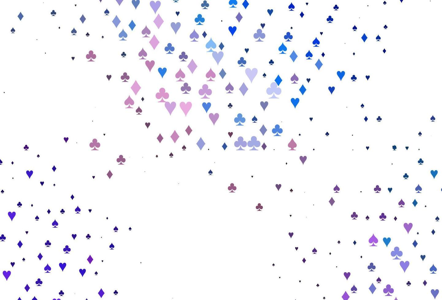 Light Blue, Red vector pattern with symbol of cards.