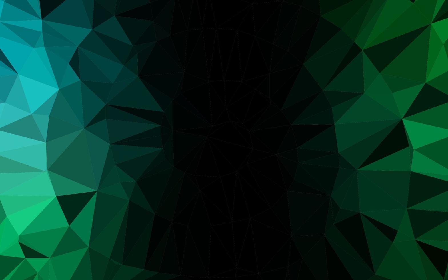 Dark Blue, Green vector abstract polygonal texture.