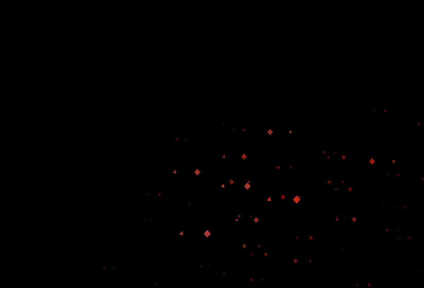 Dark red vector background with triangles, circles, cubes.