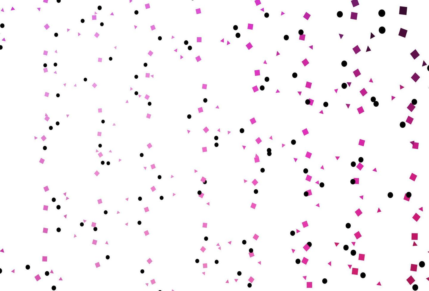 Light Pink vector template with crystals, circles, squares.