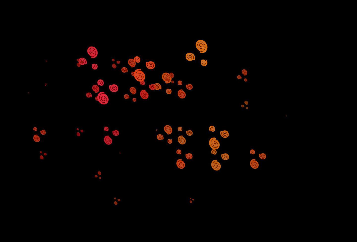 Dark Pink, Yellow vector background with bubble shapes.
