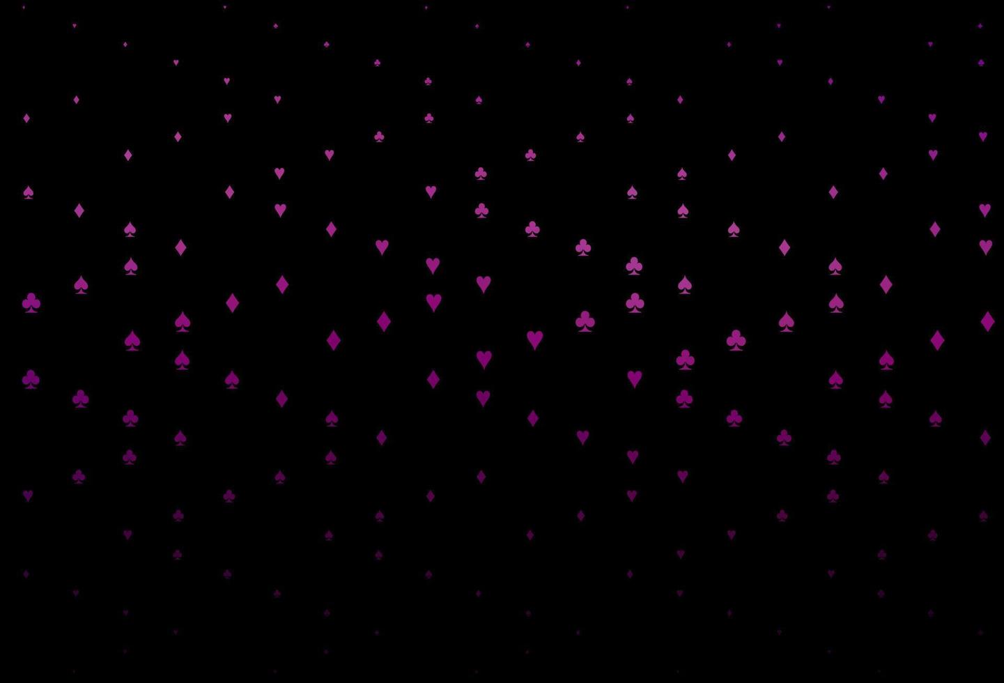 Dark Purple vector pattern with symbol of cards.