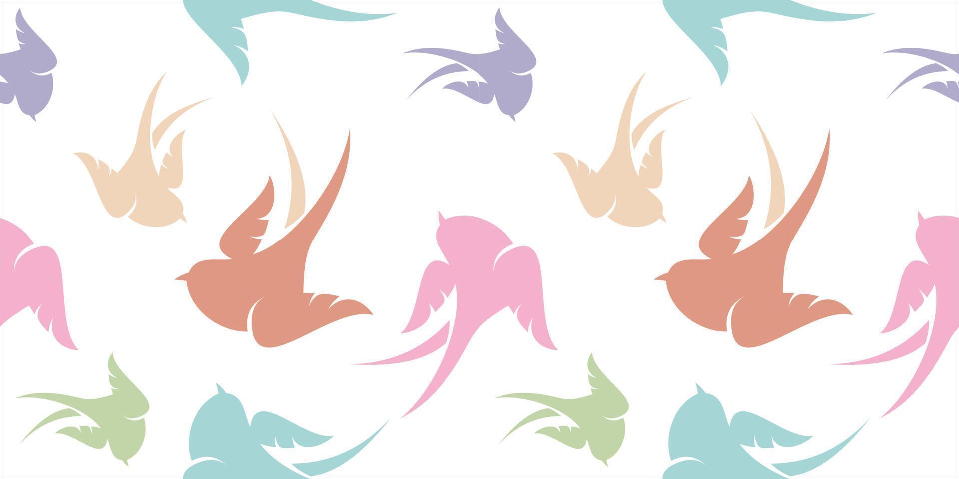 Colorfull Sparrow bird pattern background vector