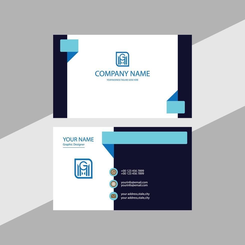 Unique business card design. vector