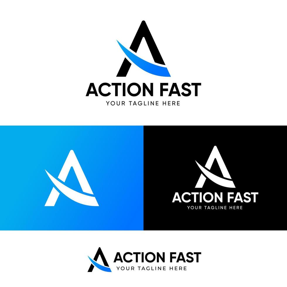 Logo design for alphabet 'a', logo design for a latter, a latter logo vector