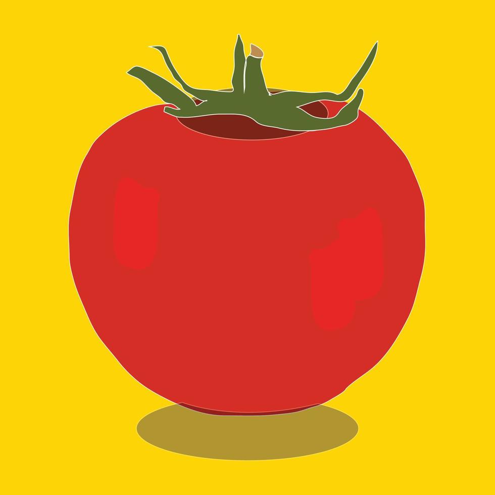 un hermosa tomate vegetal vector Arte diseño