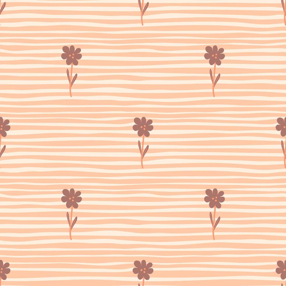 Little flower seamless pattern in naive art style. Decorative floral ornament wallpaper. vector