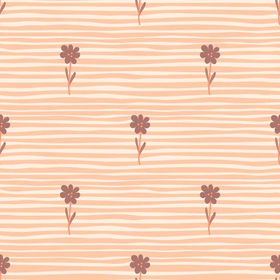 Little flower seamless pattern in naive art style. Decorative floral ornament wallpaper. vector