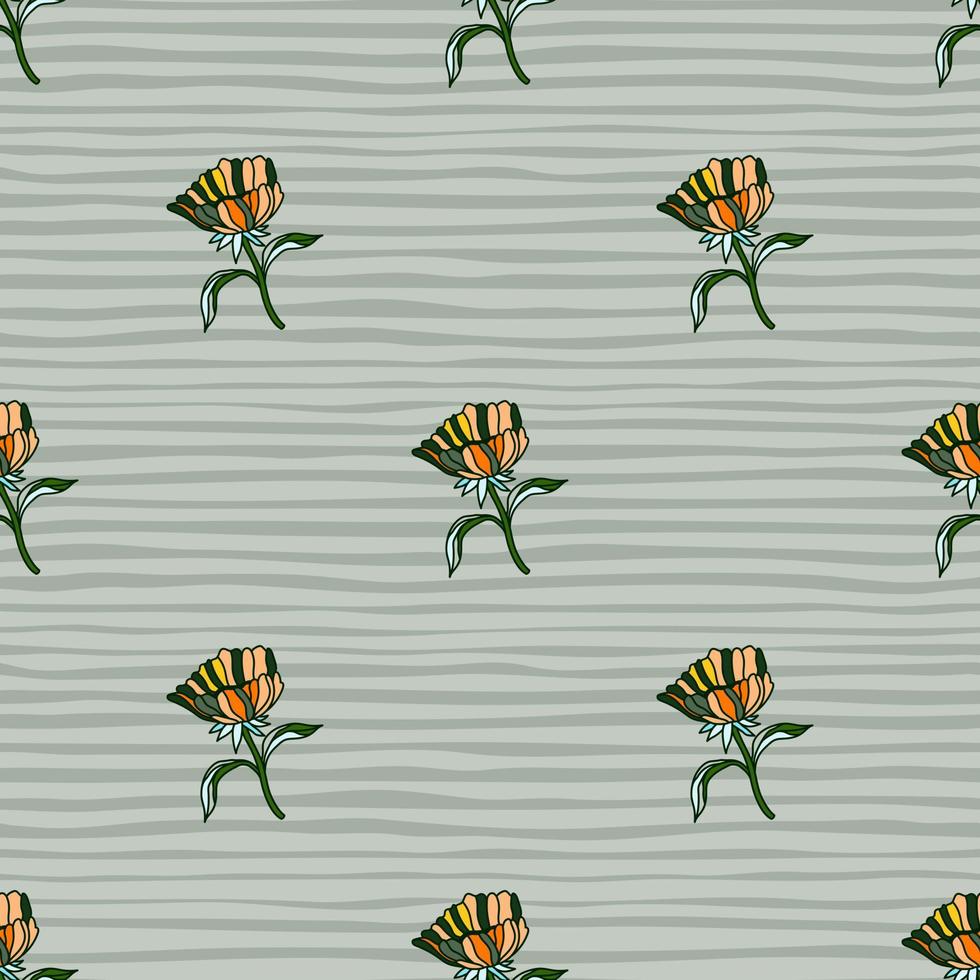 sin costura modelo con mano dibujado flores y hojas. resumen floral fondo de pantalla. vector