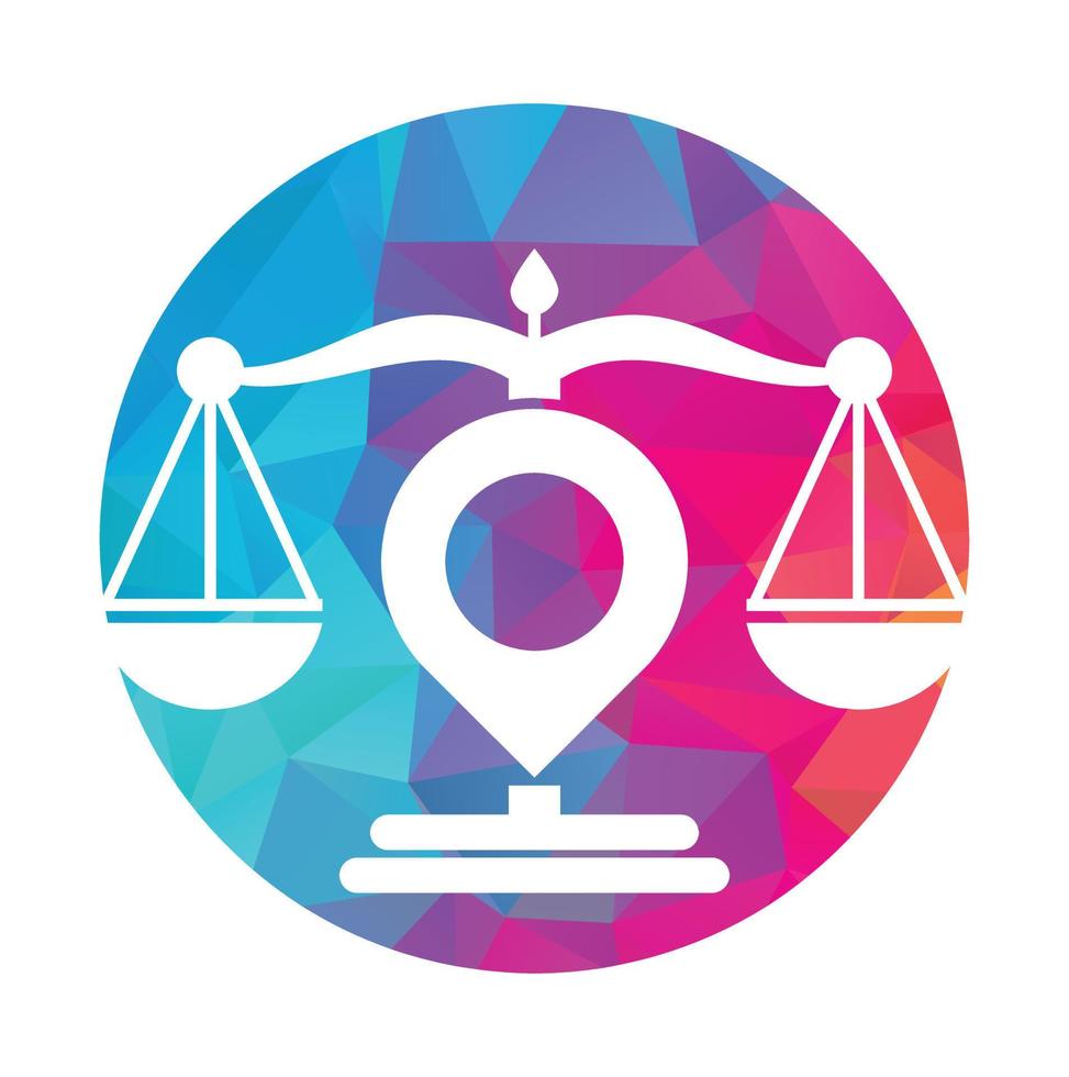 Justice point logo vector template. Creative Law Firm logo design concept.
