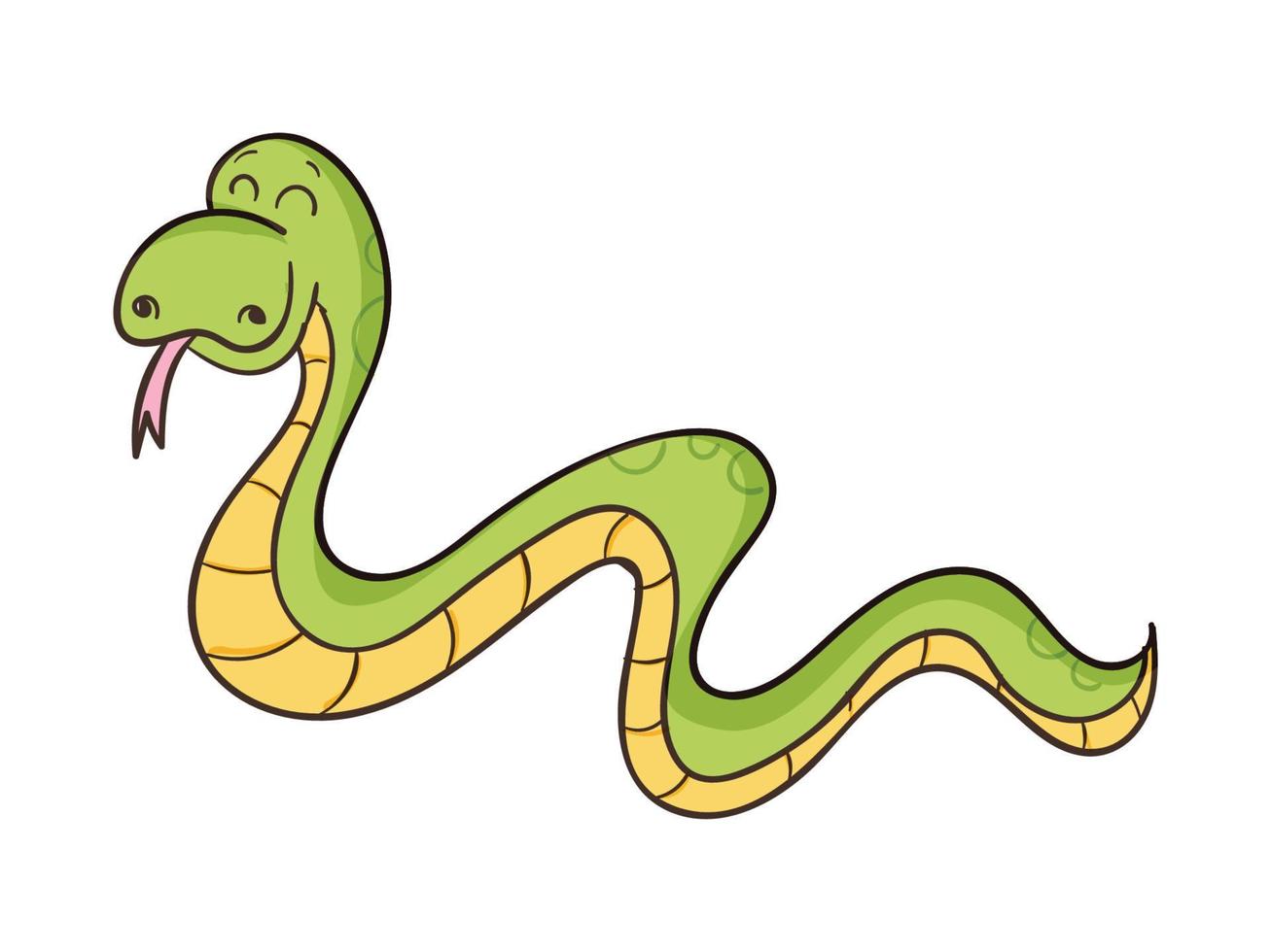 serpiente dibujos animados ilustración vector