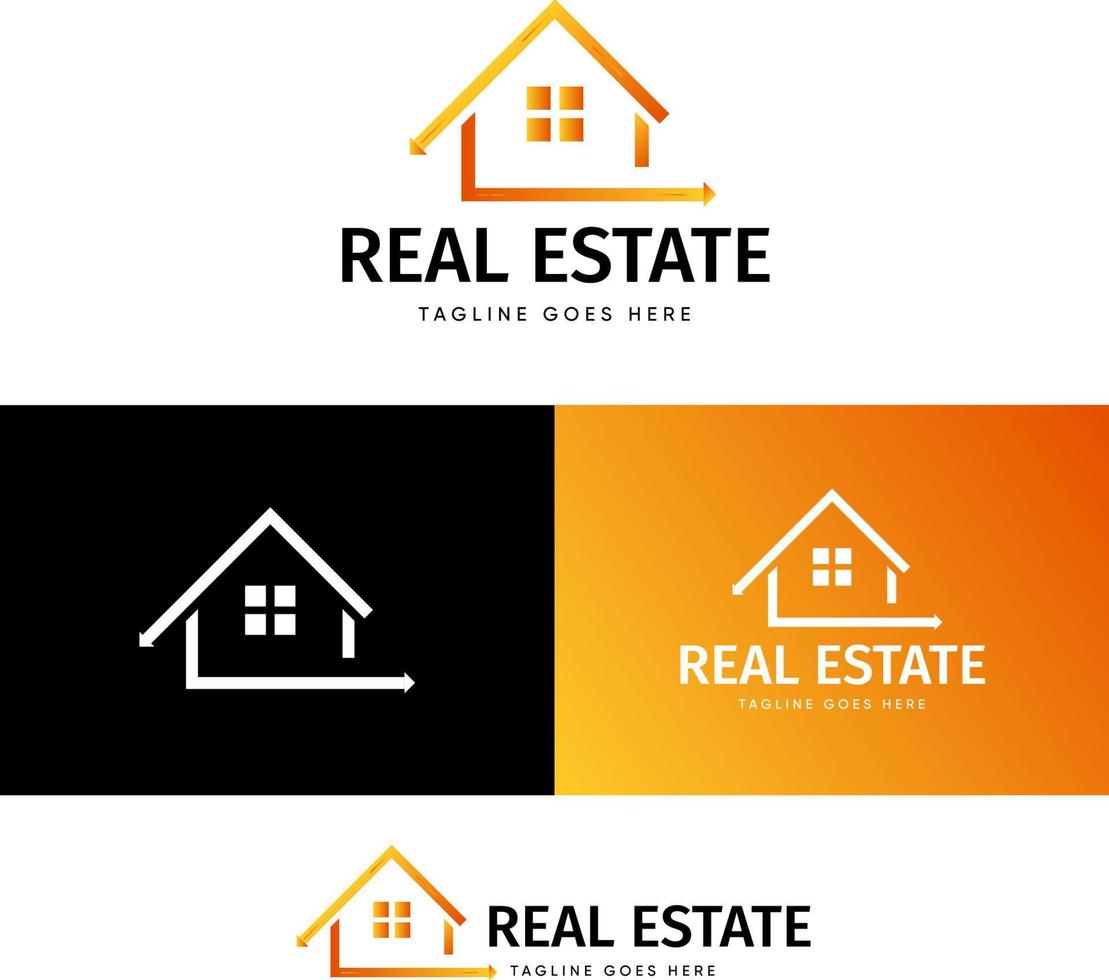 Premade logo design templates for real estate and realtors vector