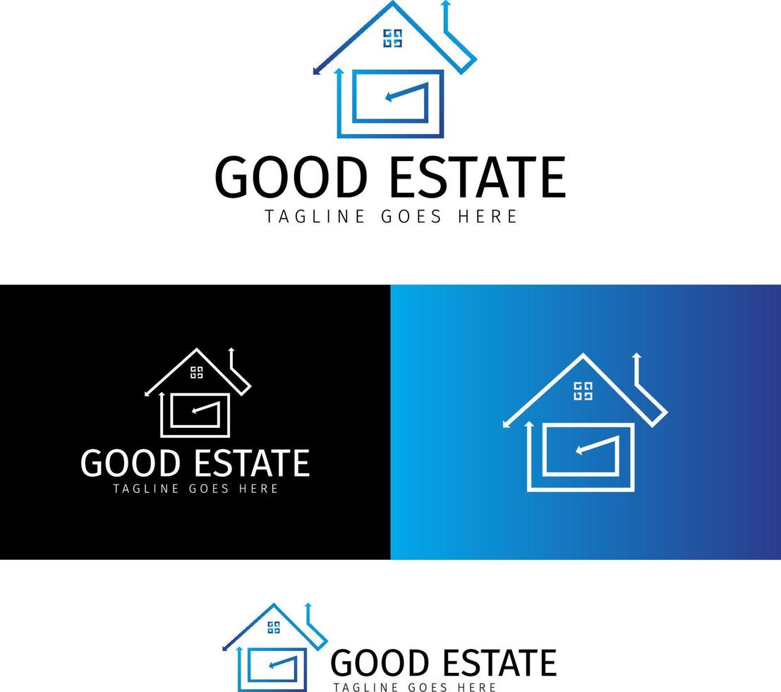 Premade liner logo design Alphabet 'G' for real estate and realtors vector