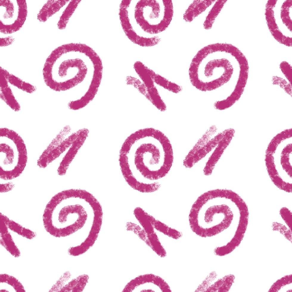 Seamless swirls in burgundy color. Strokes. For textile, canvas or wrapping paper. Flat doodles. Vector