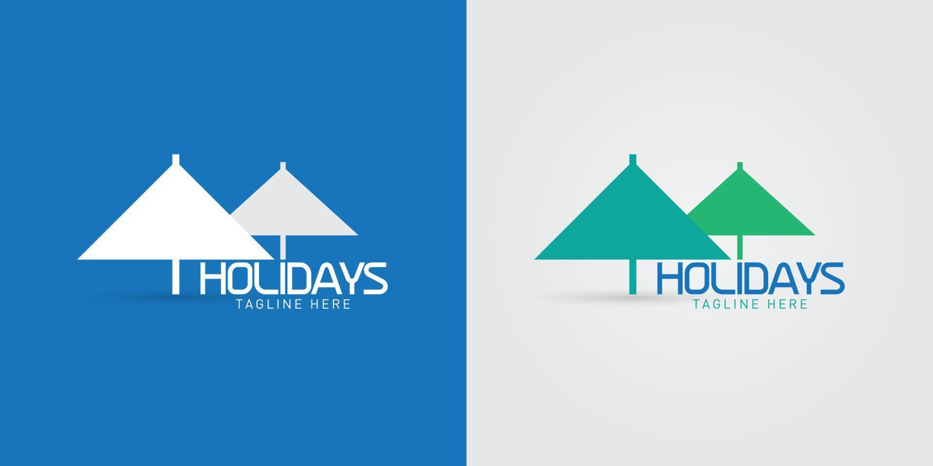 Holiday logo and icon concept vector