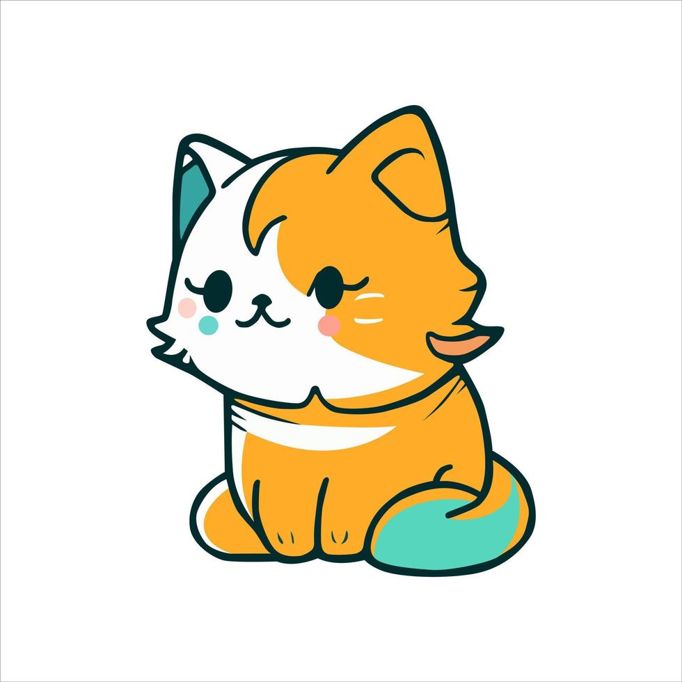 pretty cute kitty vector design