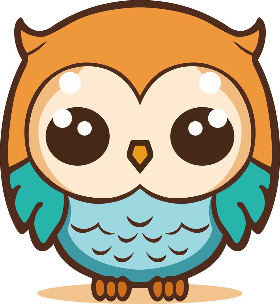 cute owl bird vector cartoon