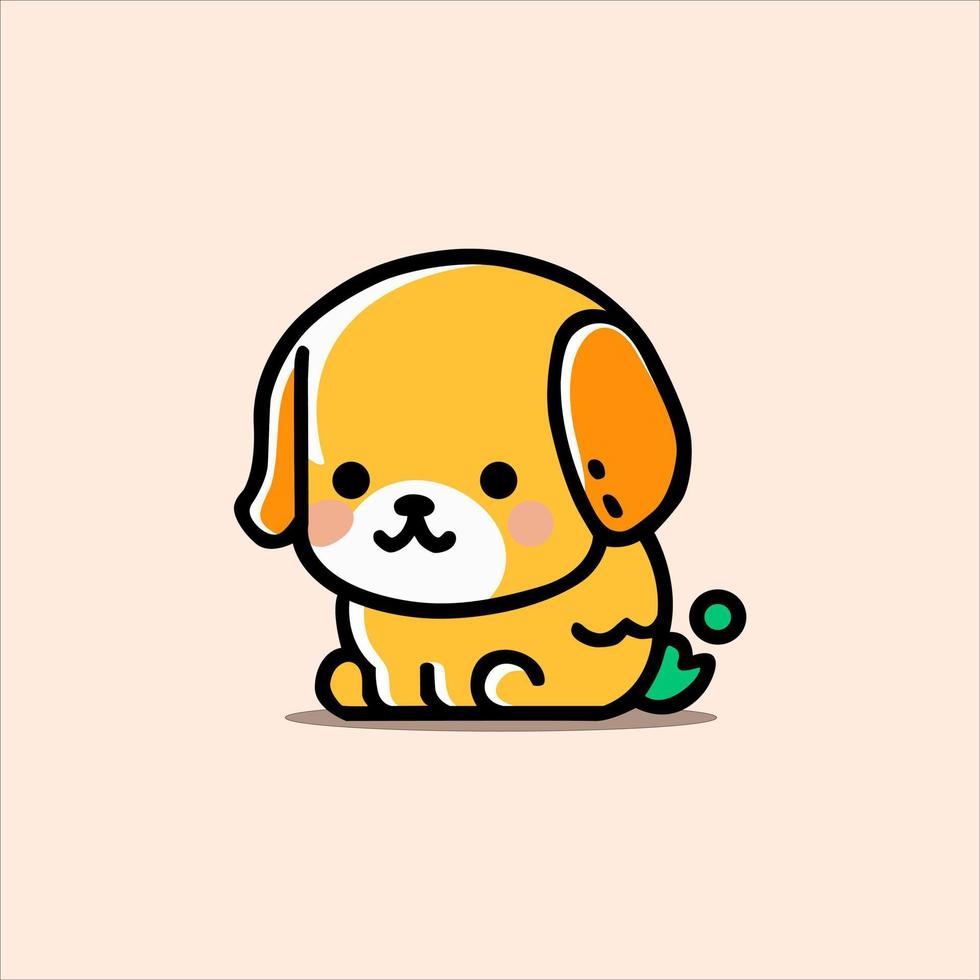 triste pequeño perro linda vector diseño