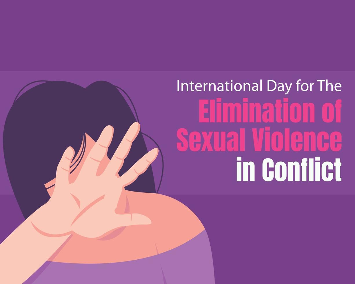 illustration vector graphic of a woman covers her face with her hands, perfect for international day, elimination of sexual violence, conflict, celebrate, greeting card, etc.