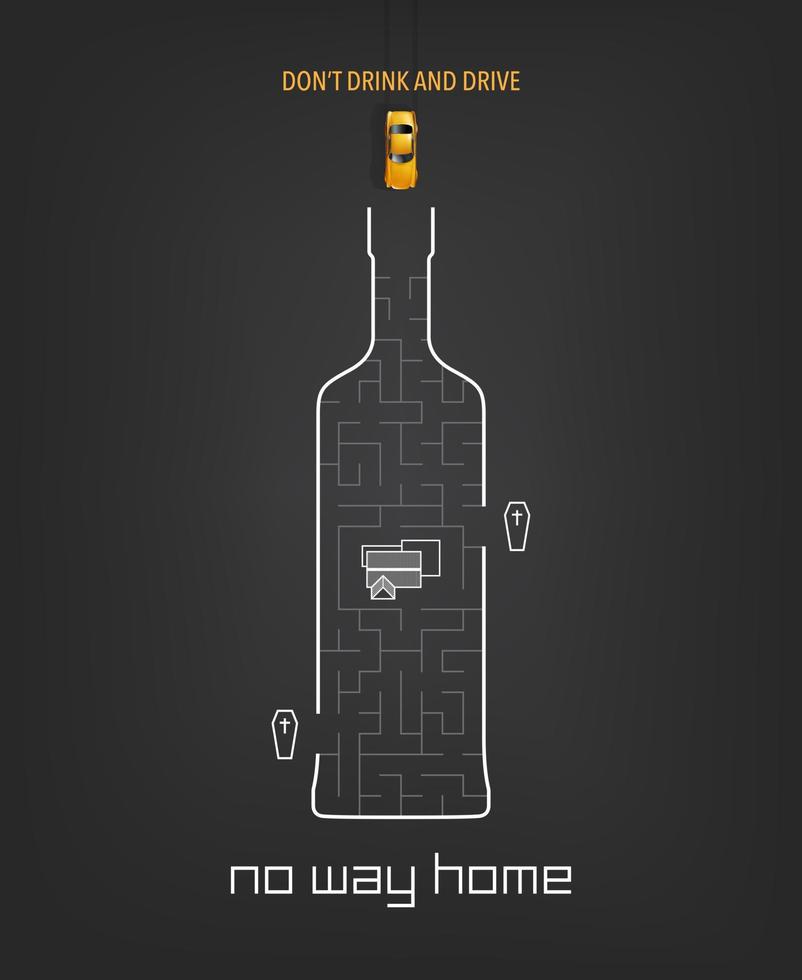 Dont Drink Campaign - No Way Home vector