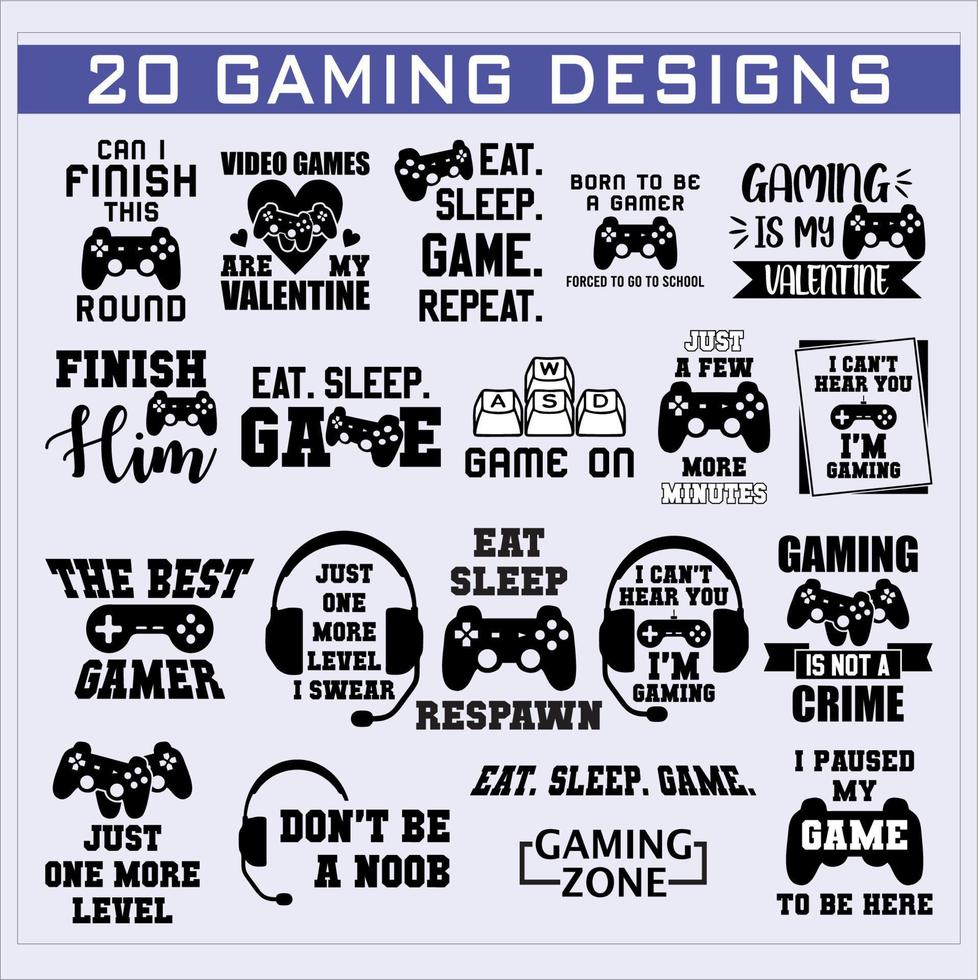 Gamer Design Bundle .eps vector