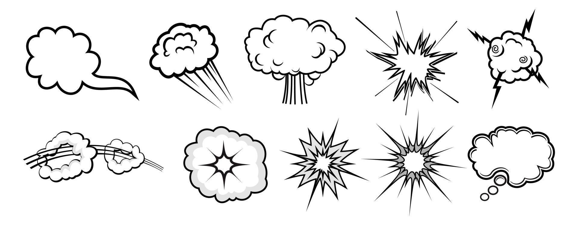 Retro empty comic explode element isolated on white background. Vintage design stock vector. vector