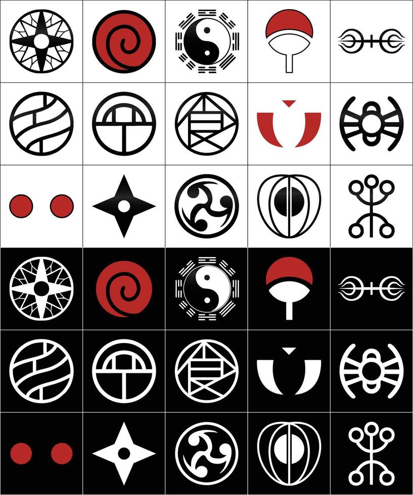 Vector tattoo emblem collection of various patterns