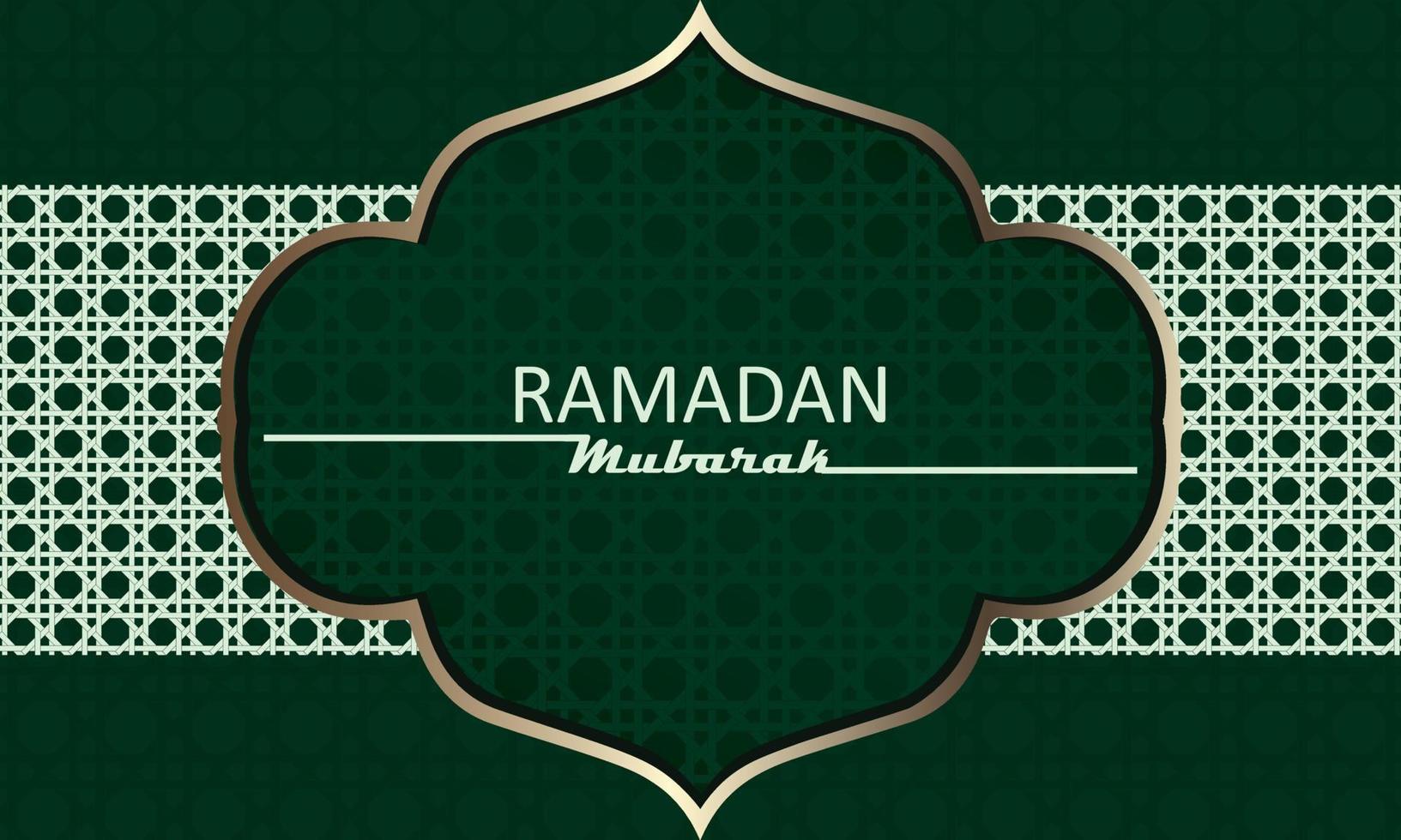 elegante Bienvenido Ramadán Mubarak bandera vector