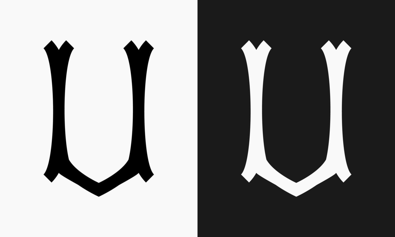 A letter-shaped design that has a classic effect and a gothic feel. suitable for use as a logo or marker vector