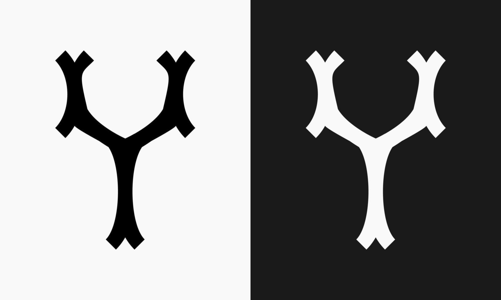 A letter-shaped design that has a classic effect and a gothic feel. suitable for use as a logo or marker vector