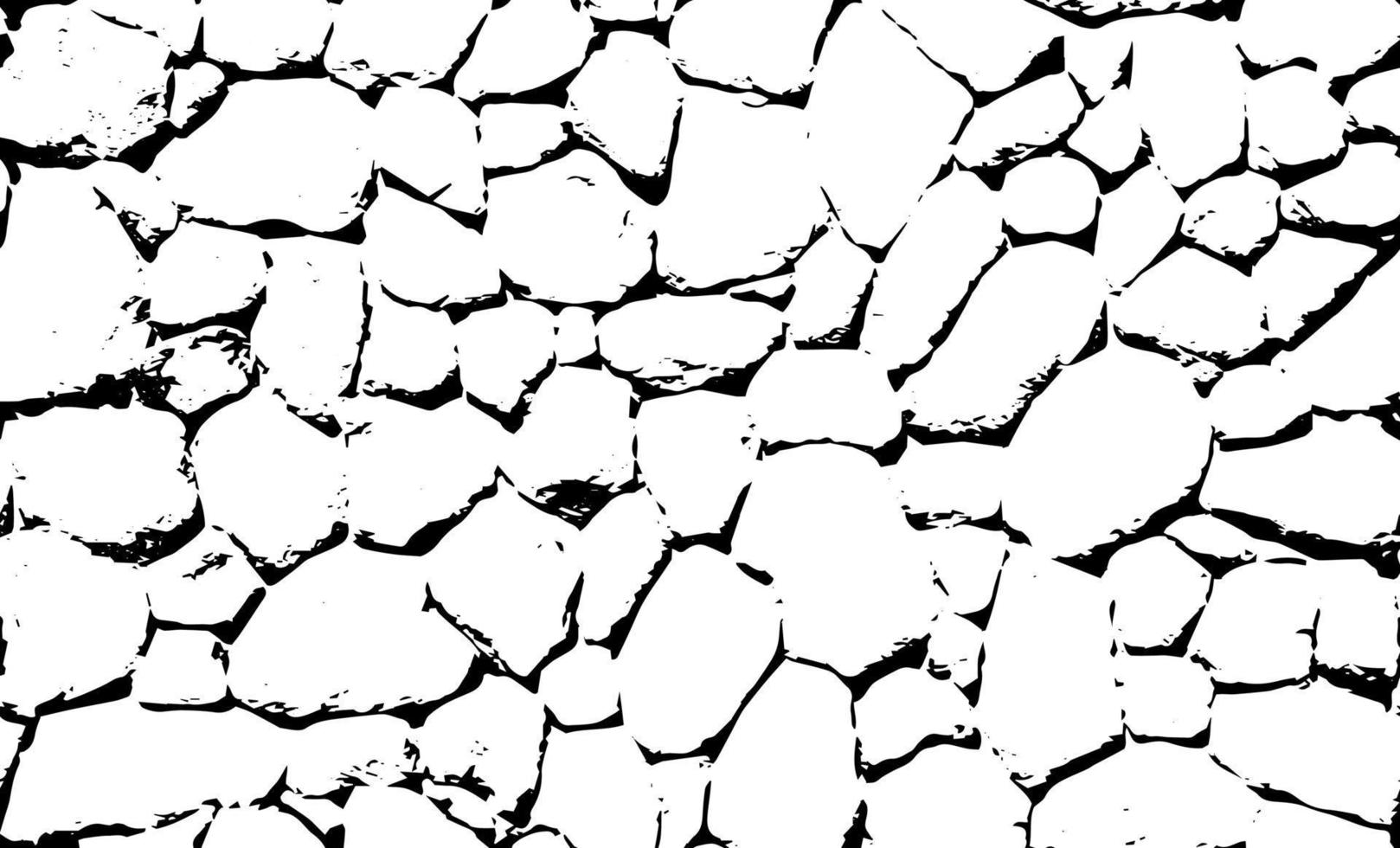 Rustic cracked vector texture with many cracks and scratches. Abstract background. Broken and damaged surface. Aged backdrop. Vector graphic illustration with transparent white.