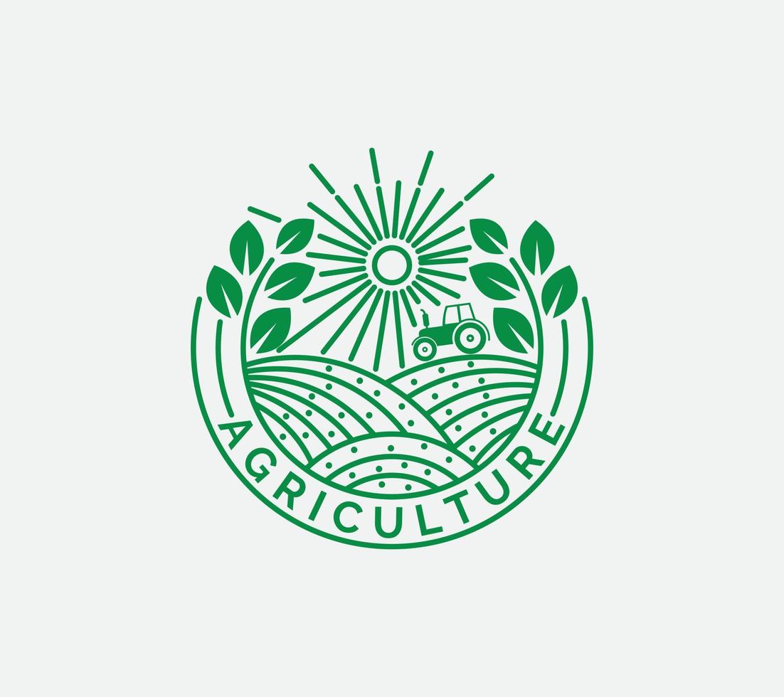 Agriculture logo design on white background, Vector illustration.