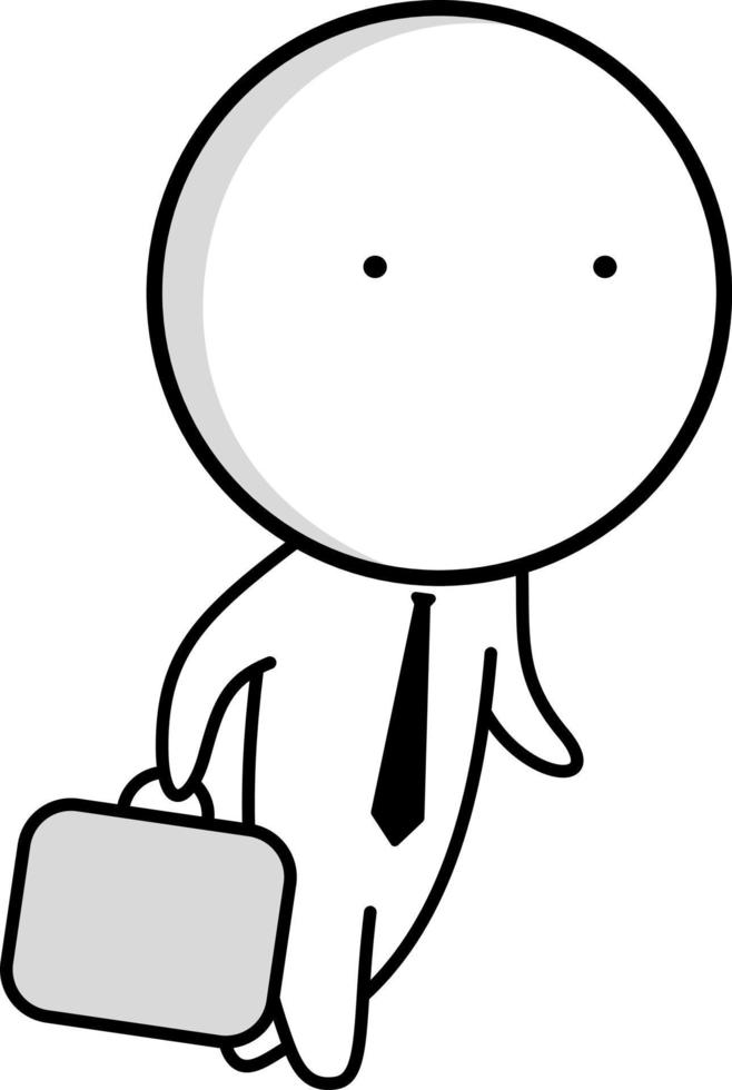 Businessman with a tie goes to work vector