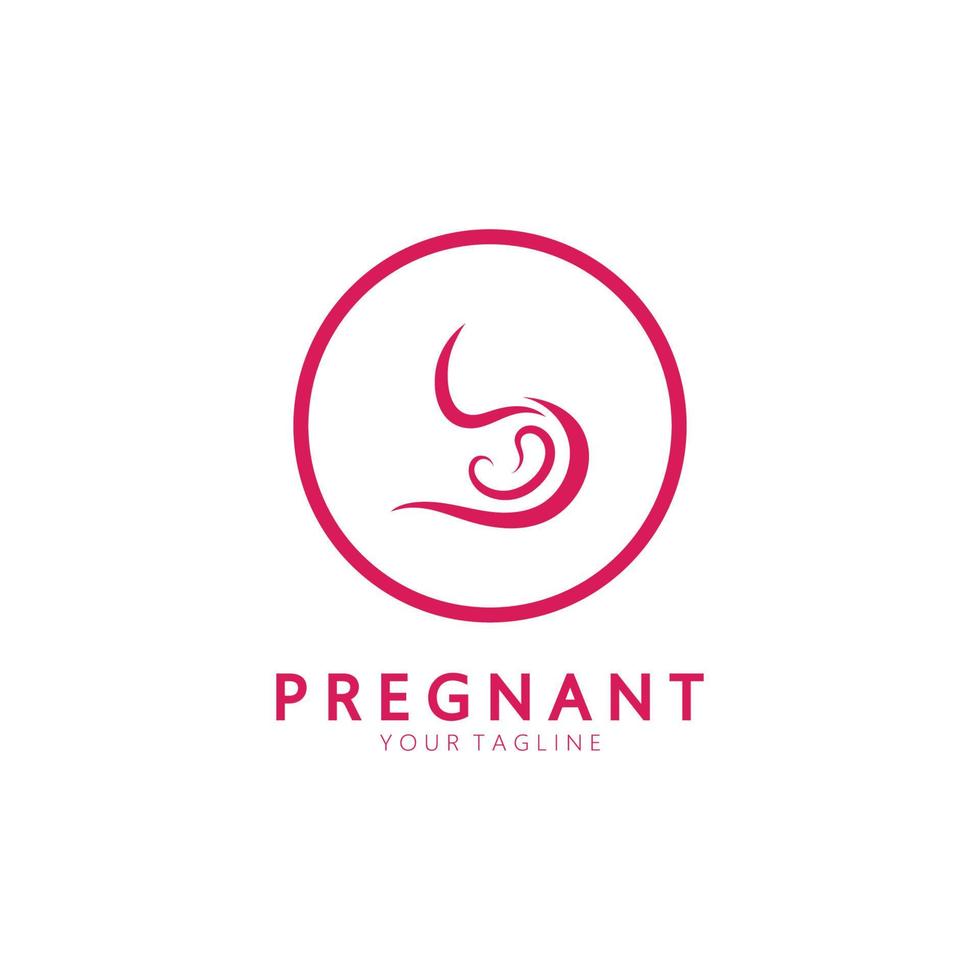 Pregnant template vector icon