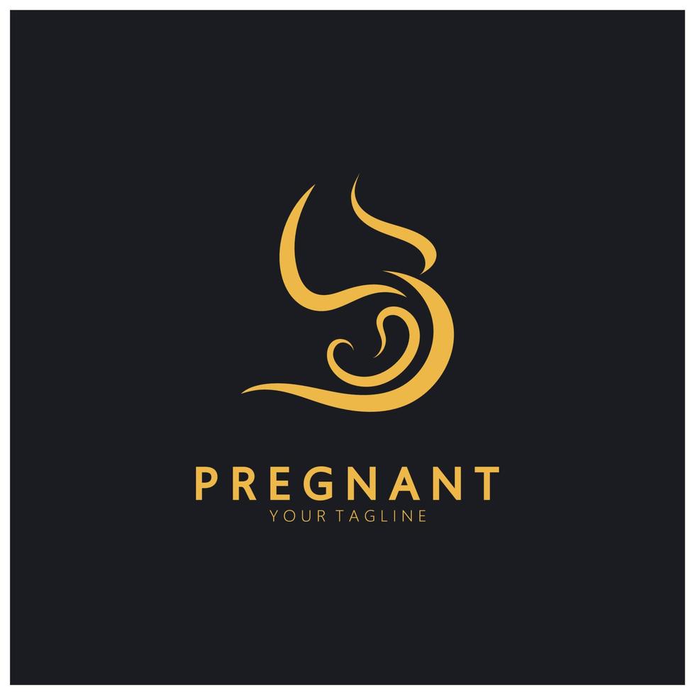 Pregnant template vector icon