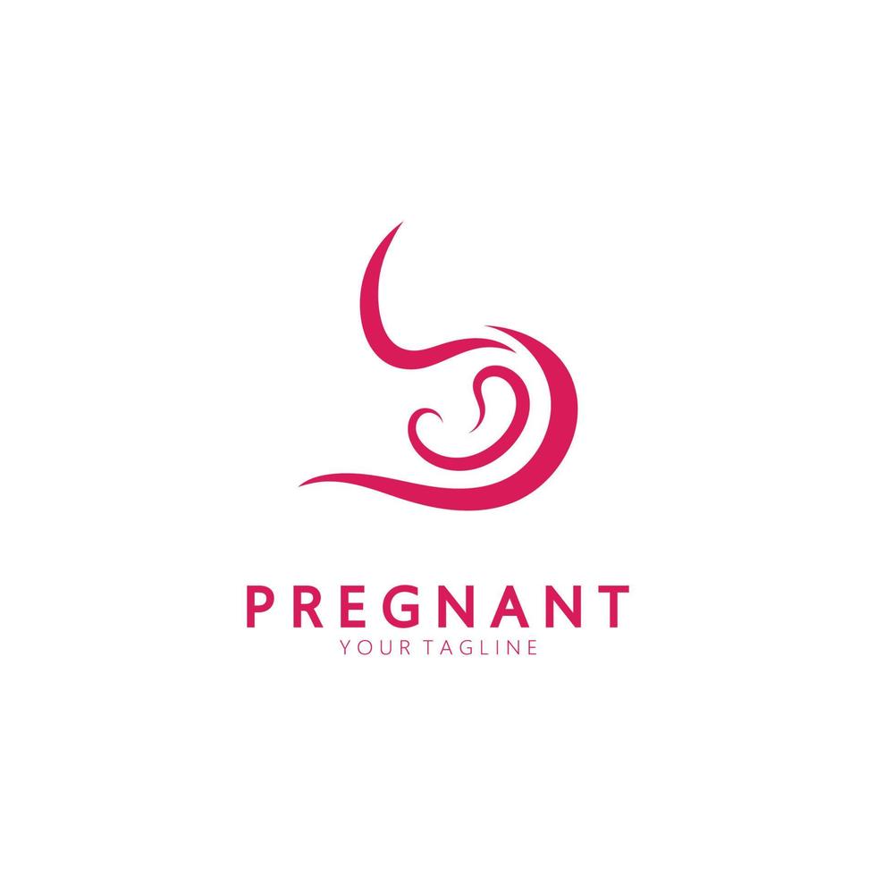Pregnant template vector icon