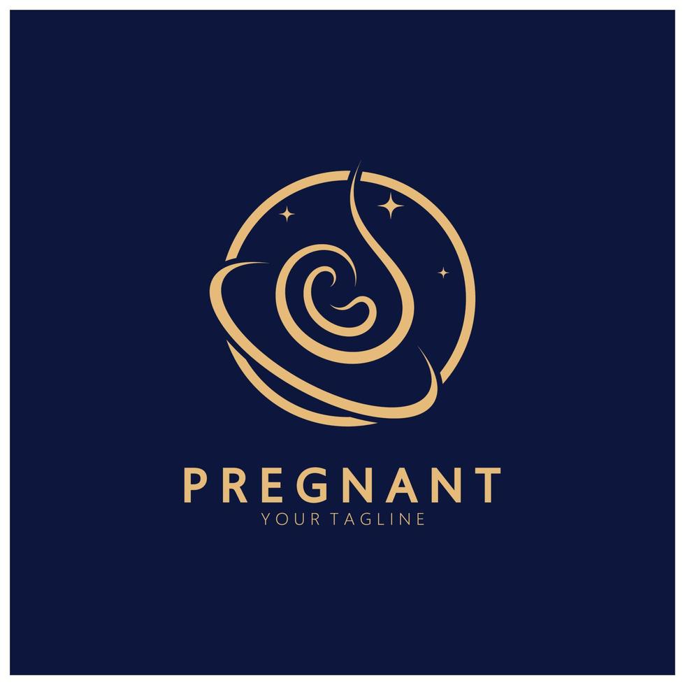 Pregnant template vector icon