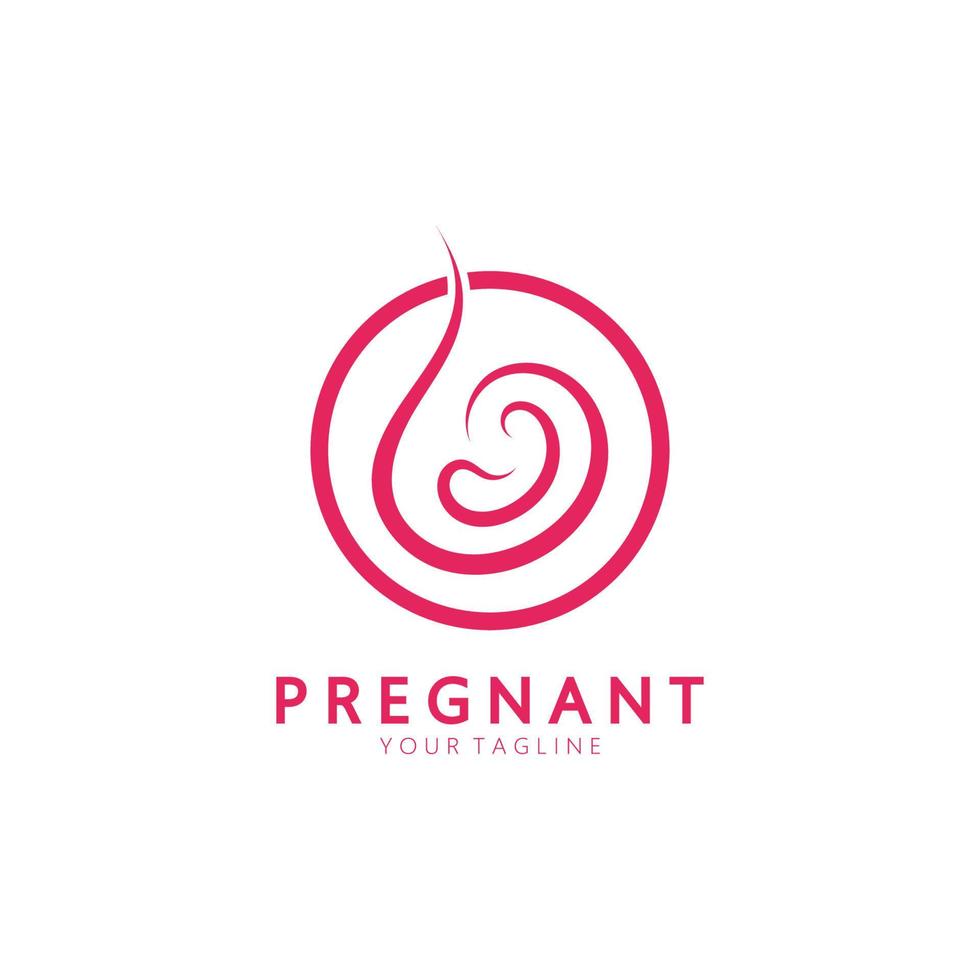Pregnant template vector icon