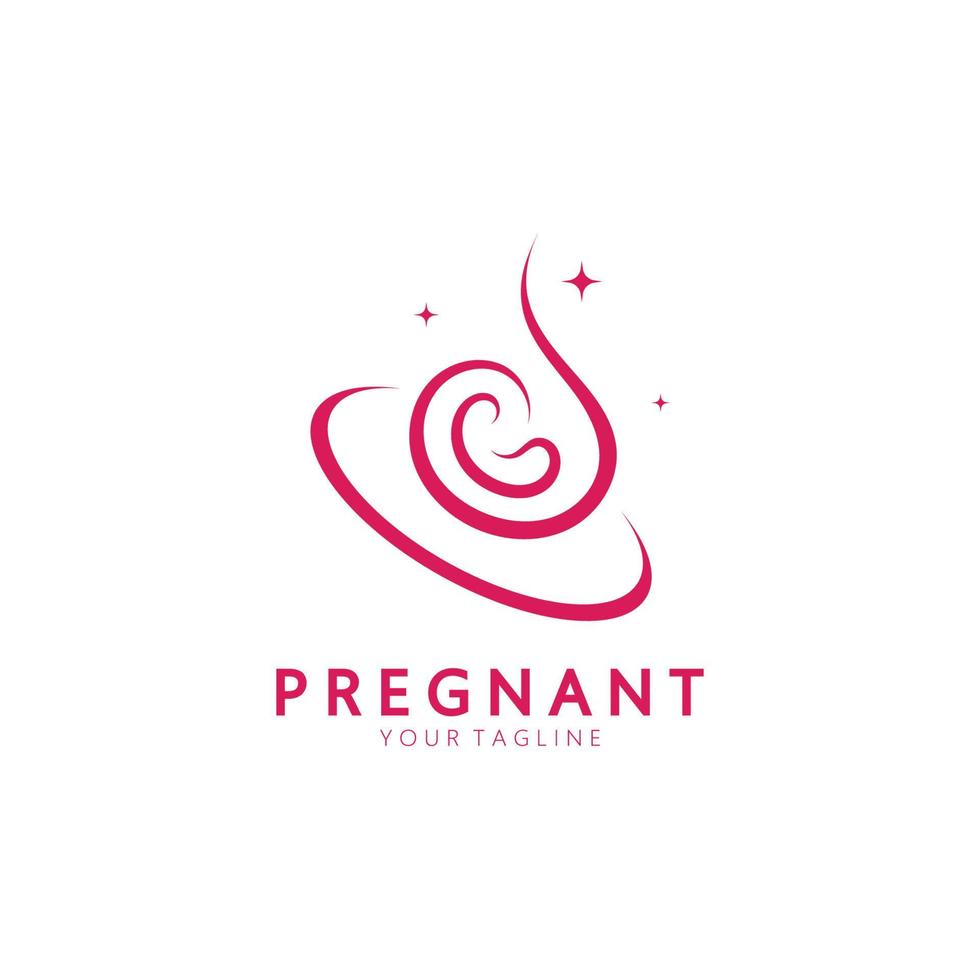 Pregnant template vector icon