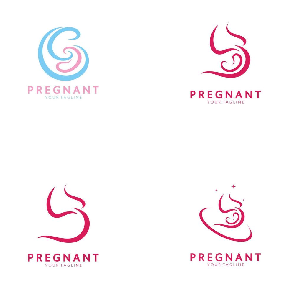 Pregnant template vector icon